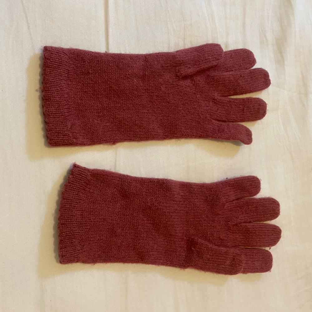 Pink Lamb/Mink/Nylon Gloves OSFM/OSFA